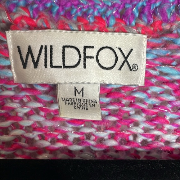 Wildfox | Multi Color Knit Longline Cardigan Size Medium - Picture 4 of 6